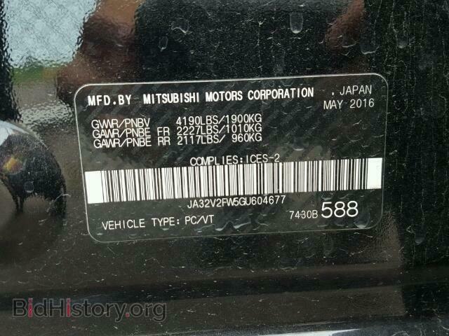 2016 MITSUBISHI LANCER - VIN: JA32V2FW5GU604677 - Фото 10