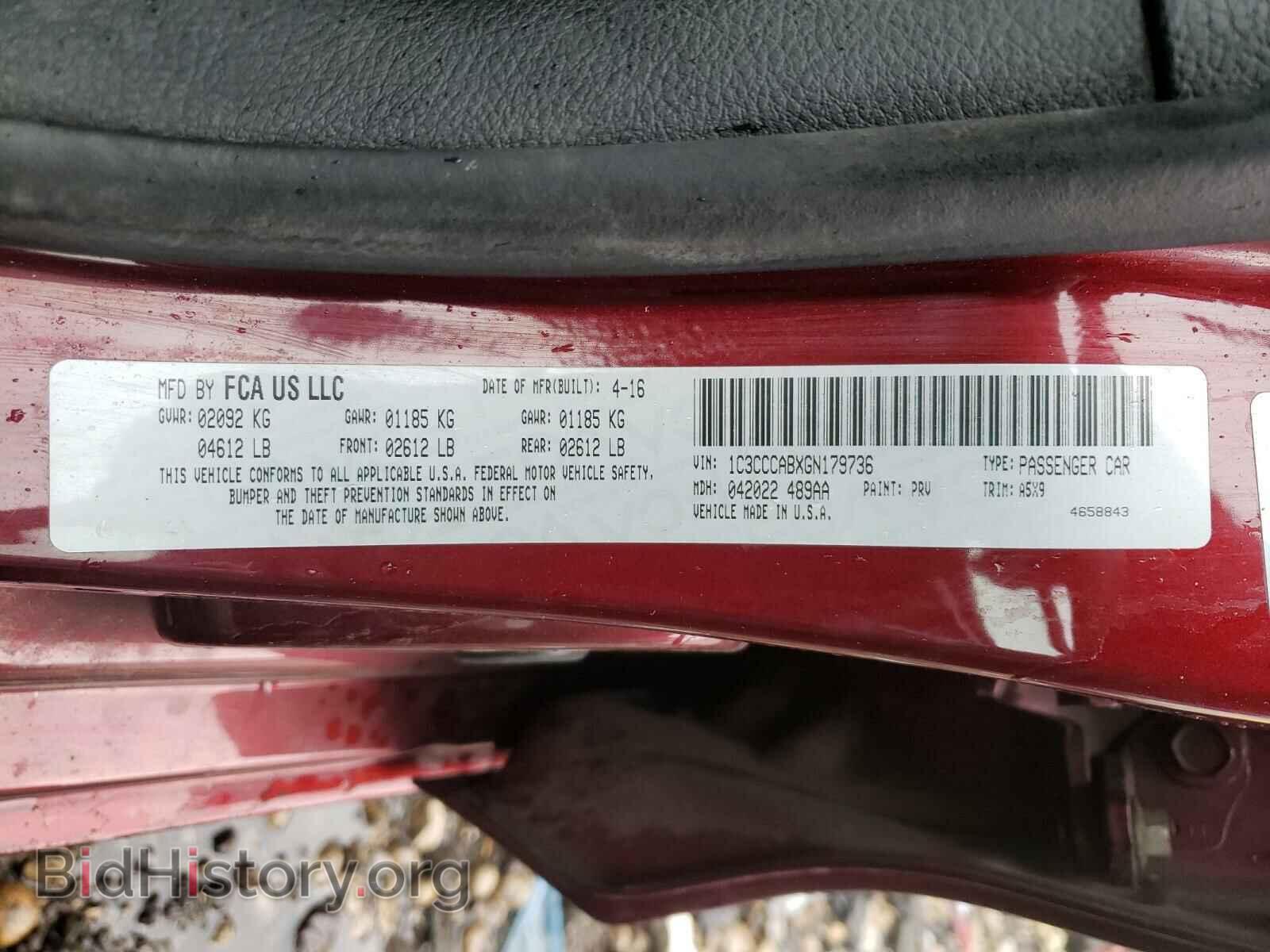 2016 CHRYSLER 200 - VIN: 1C3CCCABXGN179736 - Фото 10