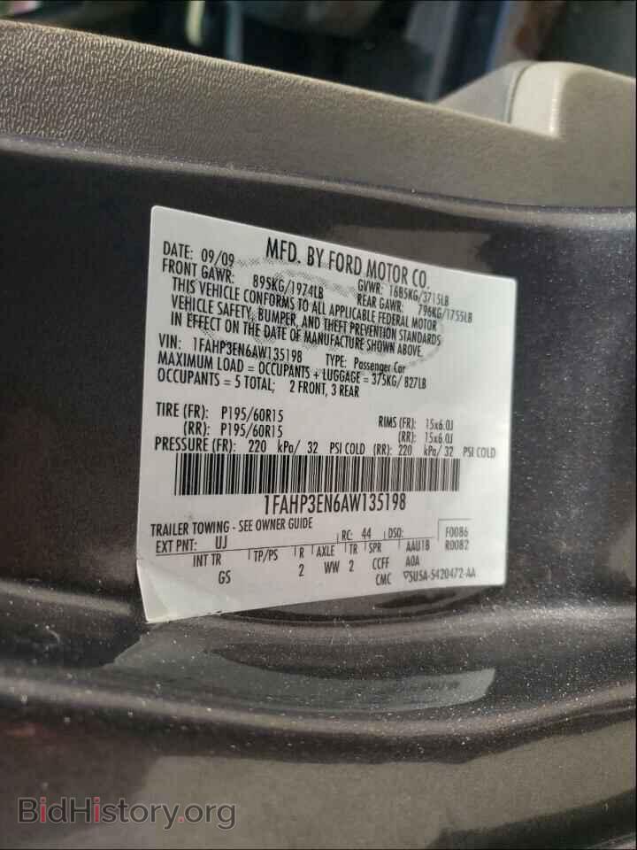 2010 FORD FOCUS - VIN: 1FAHP3EN6AW135198 - Фото 10