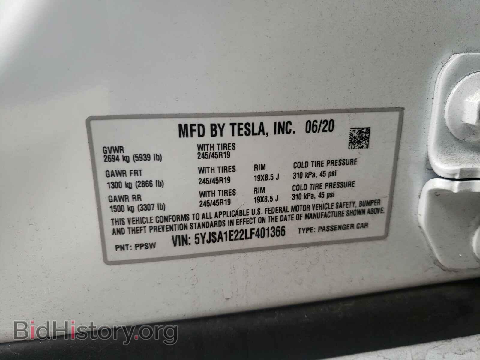 2020 TESLA MODEL S - VIN: 5YJSA1E22LF401366 - Photo 10