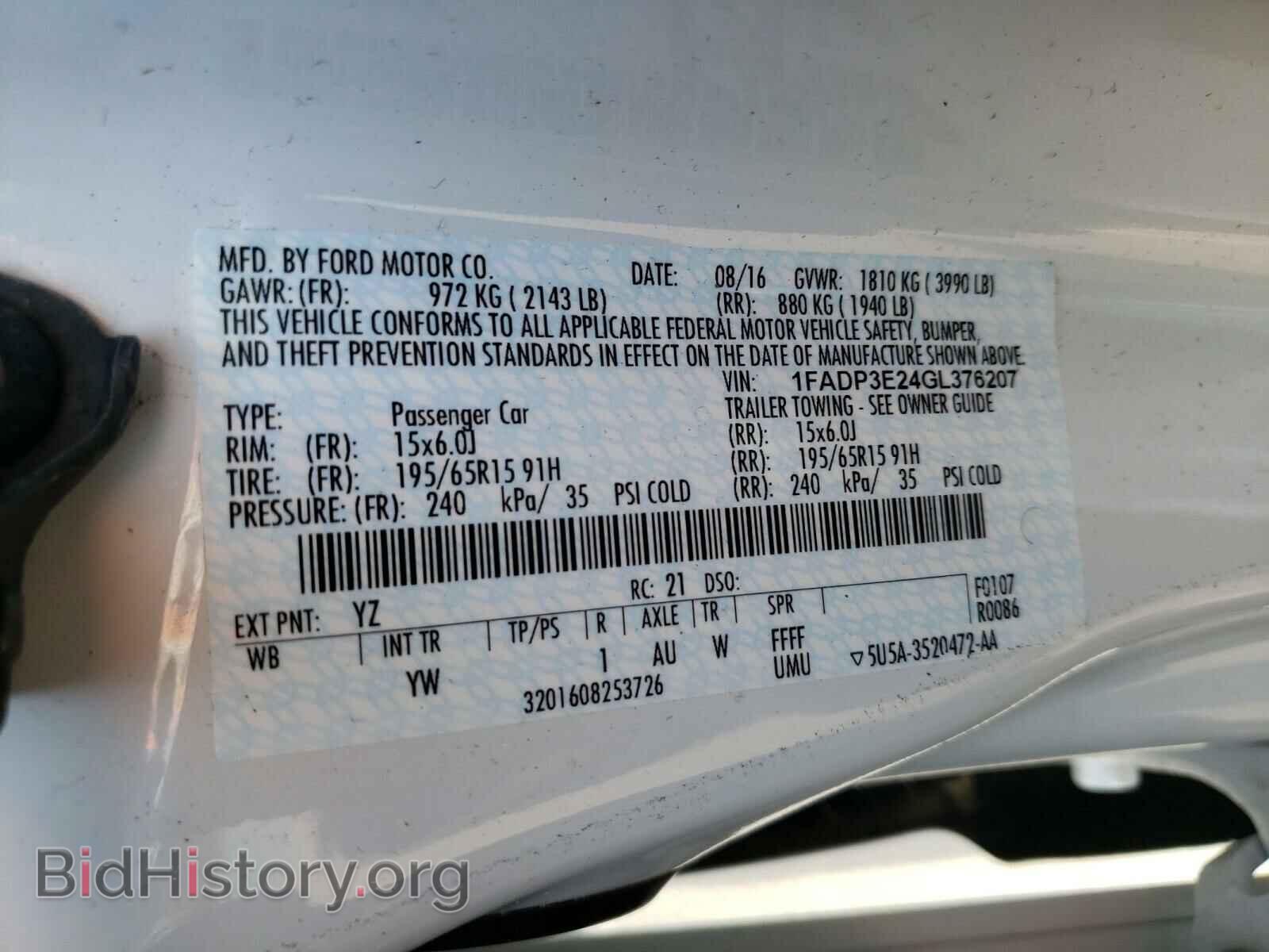 2016 FORD FOCUS - VIN: 1FADP3E24GL376207 - Photo 10