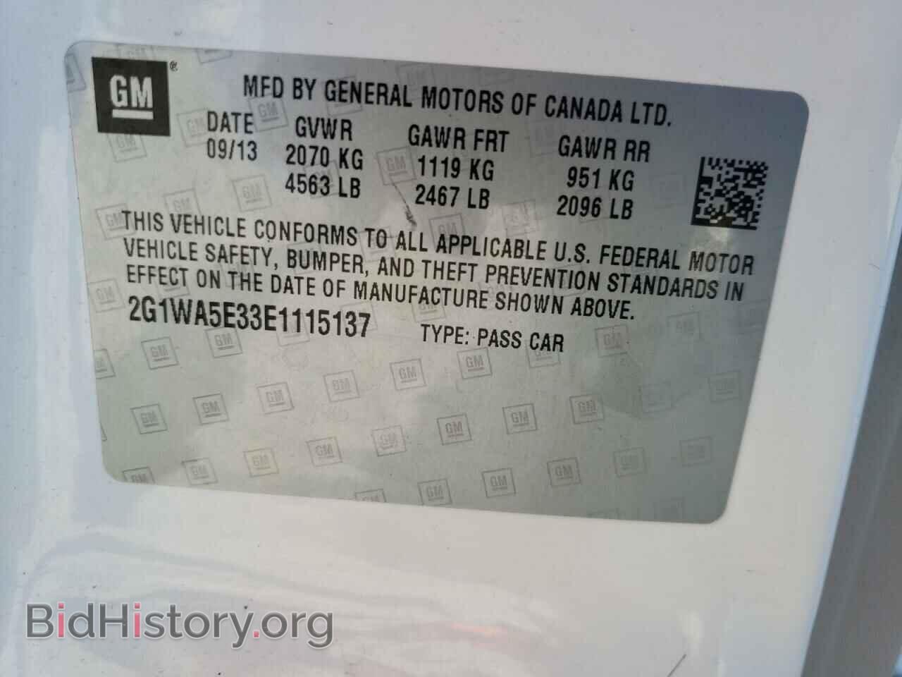 2014 CHEVROLET IMPALA - VIN: 2G1WA5E33E1115137 - Фото 10