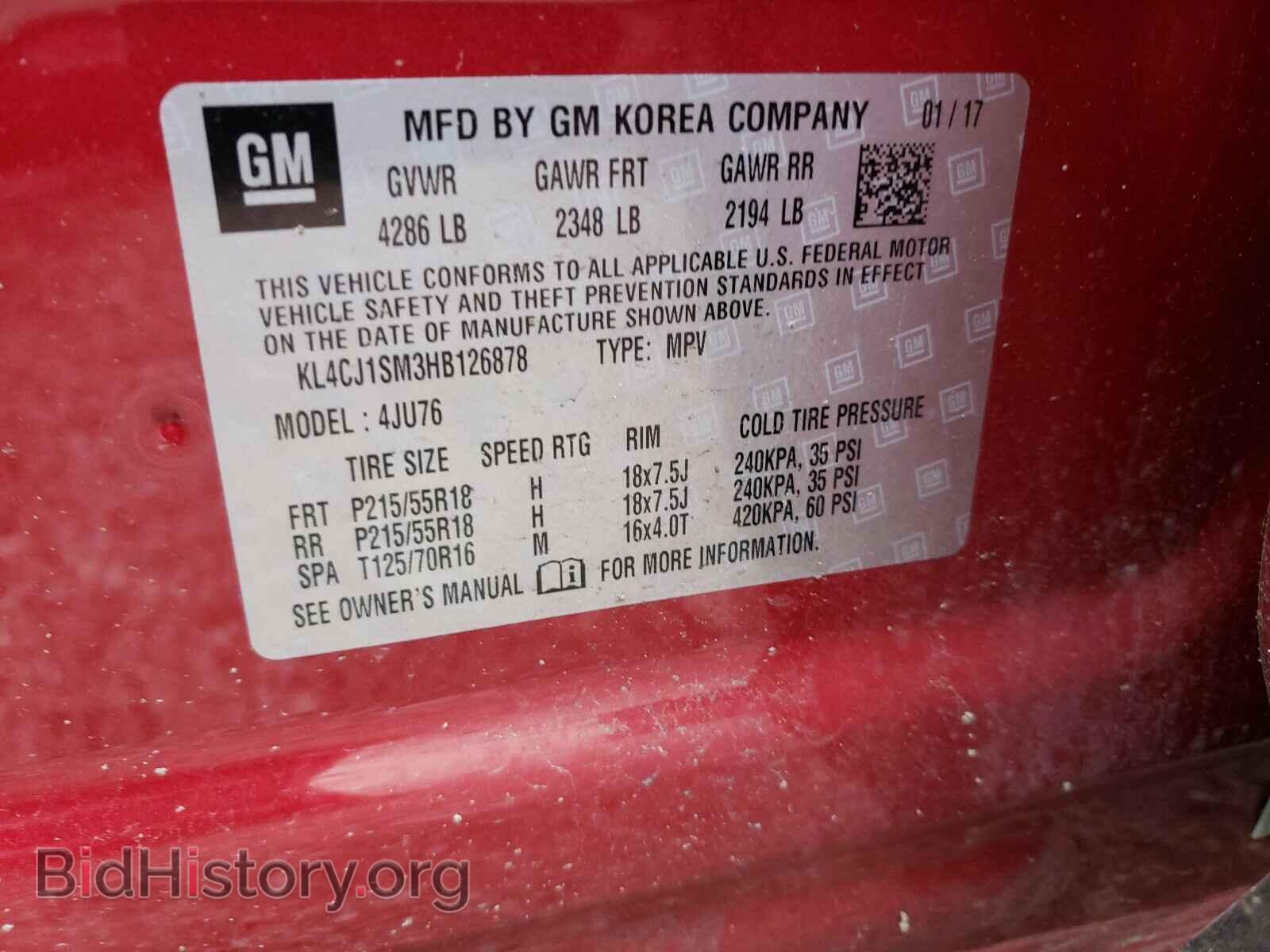 2017 BUICK ENCORE - VIN: KL4CJ1SM3HB126878 - Photo 10