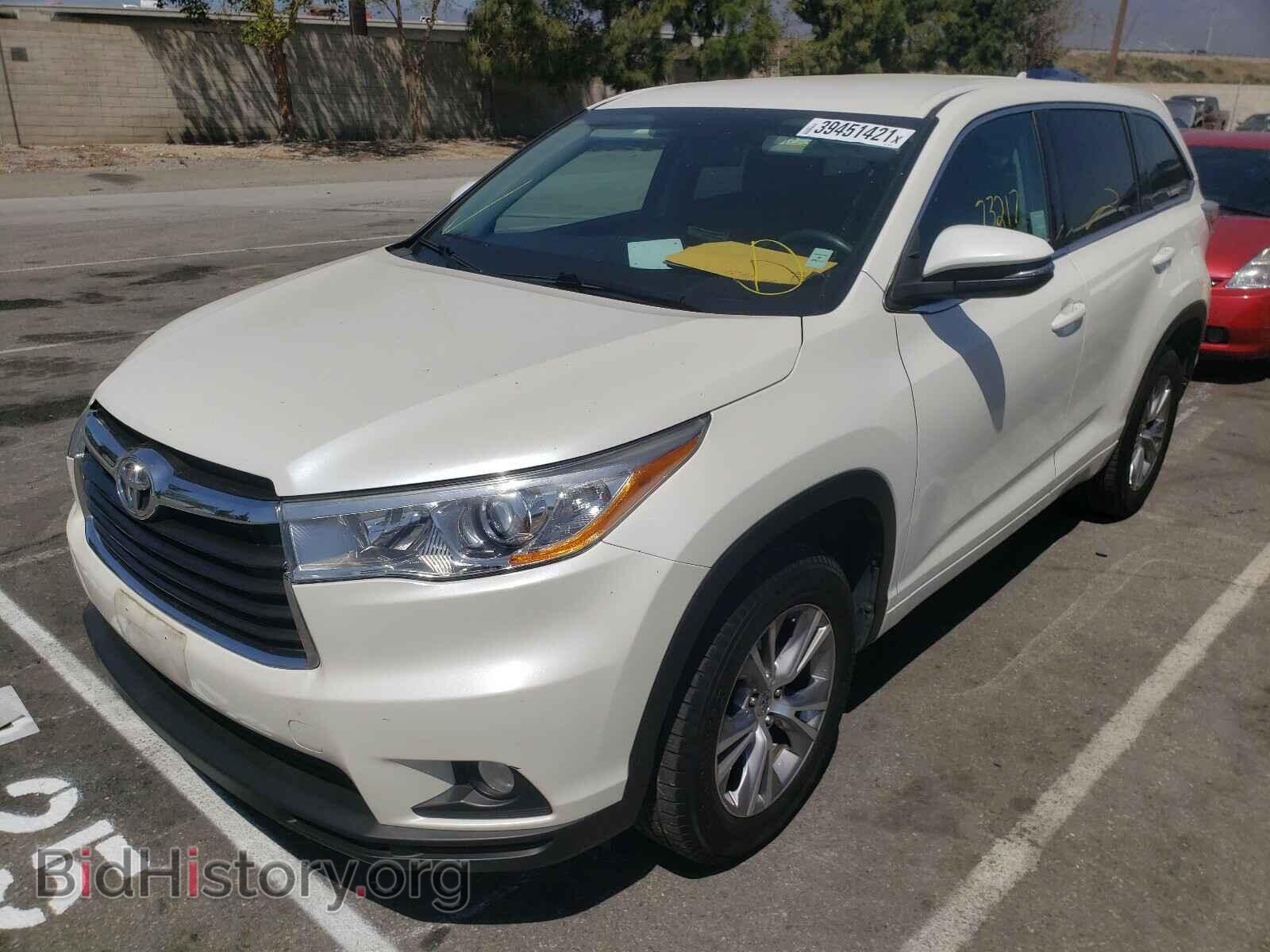 2014 TOYOTA HIGHLANDER - VIN: 5TDZKRFH6ES032507 - Фото 2