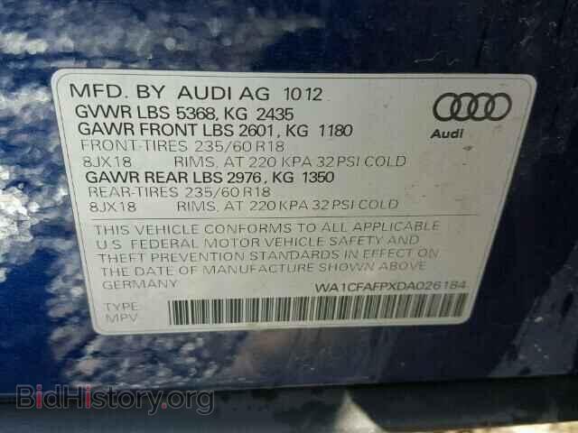 2013 AUDI Q5 - VIN: WA1CFAFPXDA026184 - Фото 10