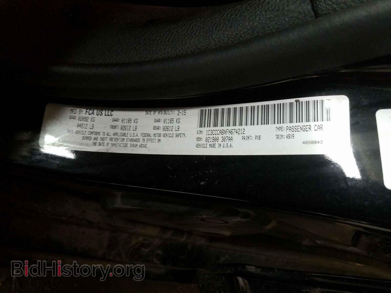 2015 CHRYSLER 200 - VIN: 1C3CCCABXFN674212 - Фото 10