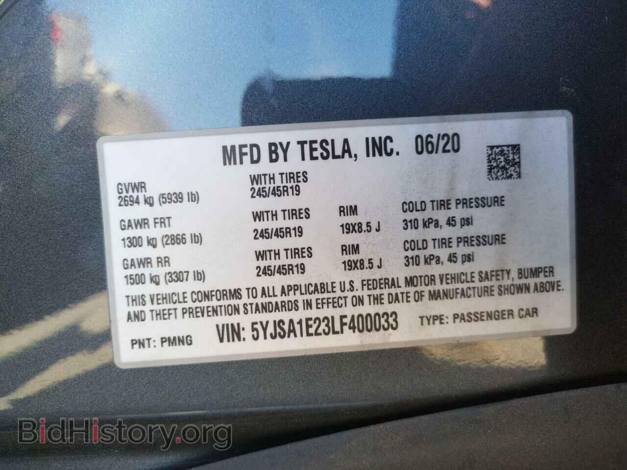 2020 TESLA MODEL S - VIN: 5YJSA1E23LF400033 - Photo 10