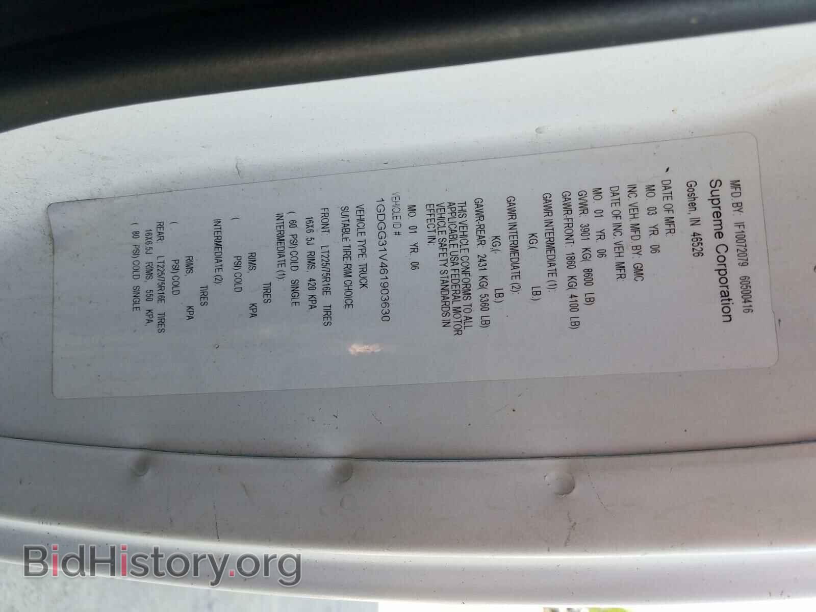 2006 GMC SAVANA - VIN: 1GDGG31V461903630 - Фото 10