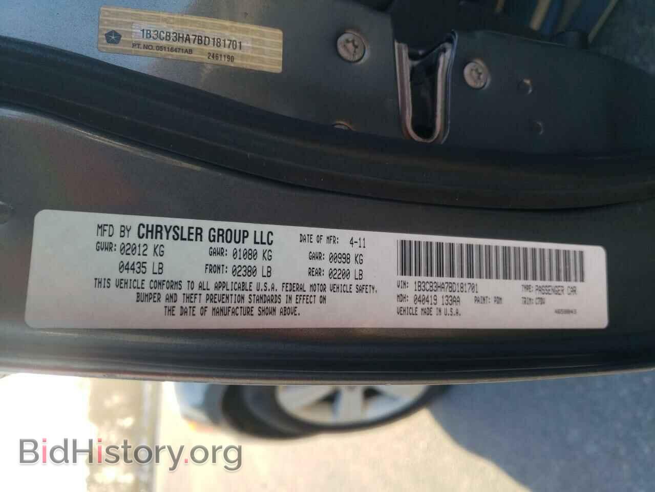 2011 DODGE CALIBER - VIN: 1B3CB3HA7BD181701 - Photo 12