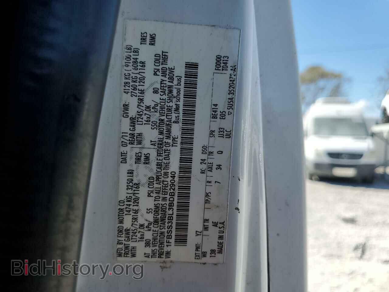 2011 FORD ECONOLINE - VIN: 1FBSS3BL3BDB29040 - Фото 12