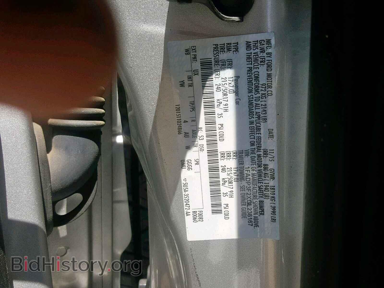 2016 FORD FOCUS SE - VIN: 1FADP3F2XGL238167 - Фото 10