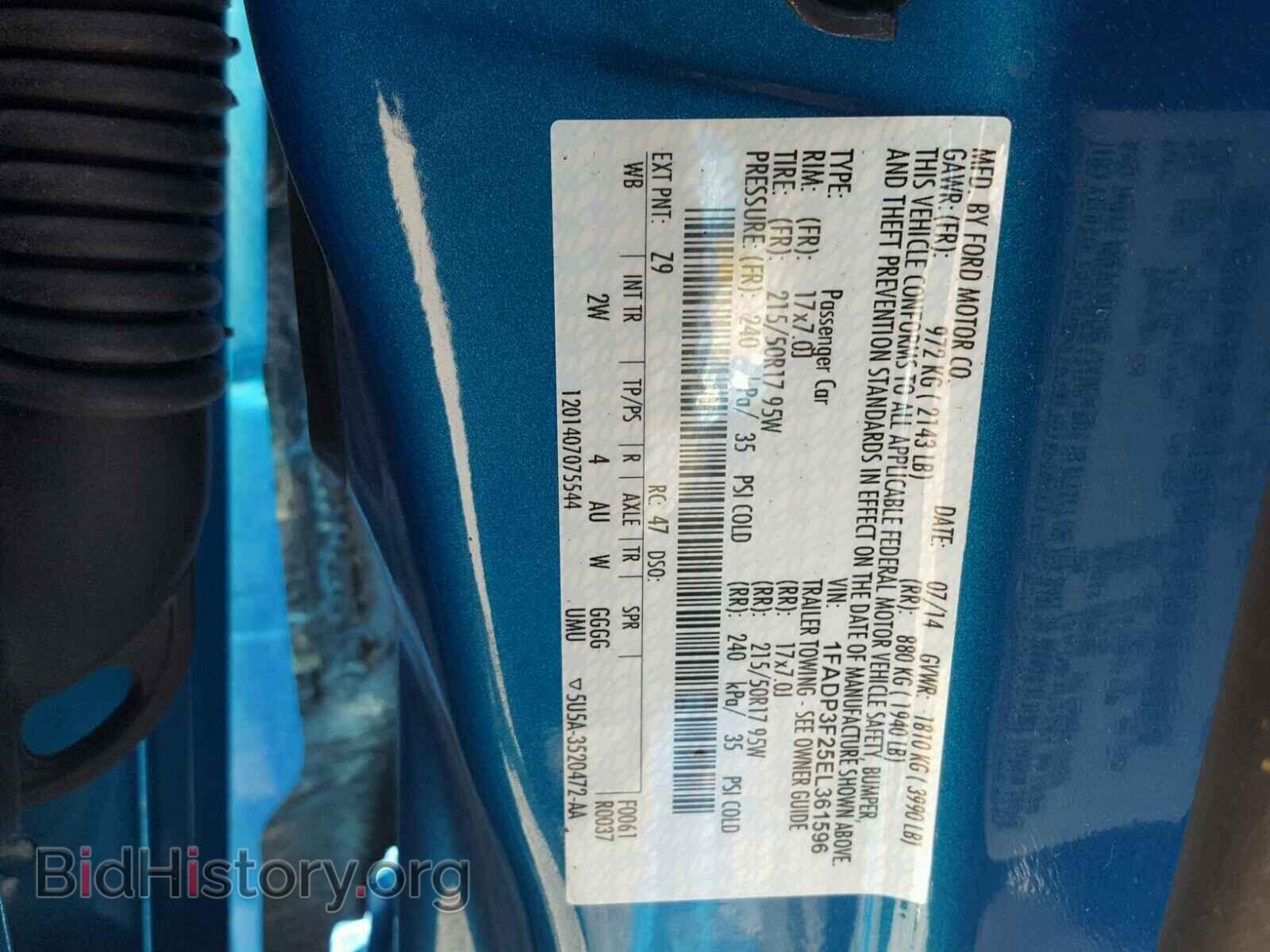 2014 FORD FOCUS - VIN: 1FADP3F25EL361596 - Photo 10