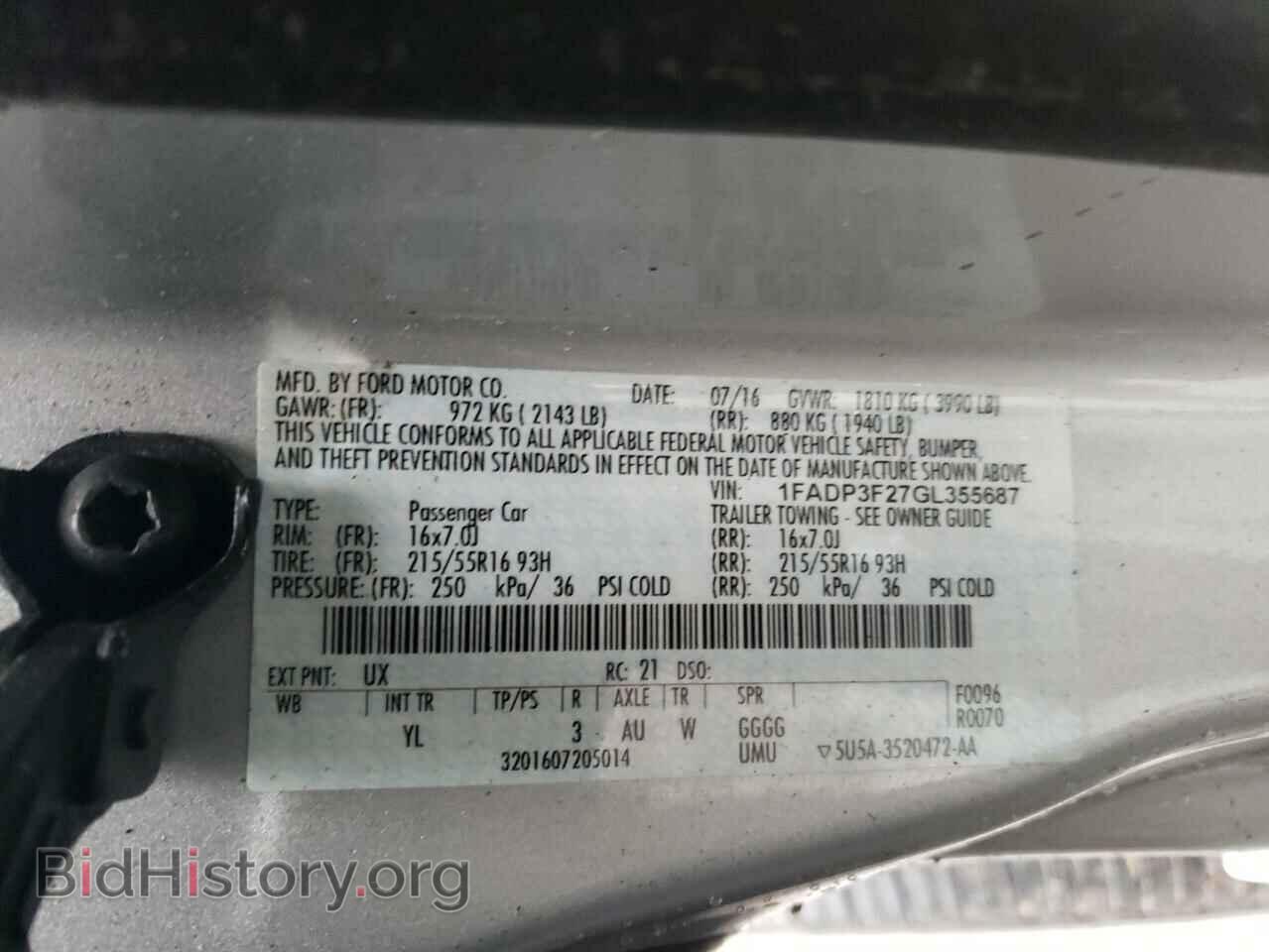 2016 FORD FOCUS - VIN: 1FADP3F27GL355687 - Фото 12