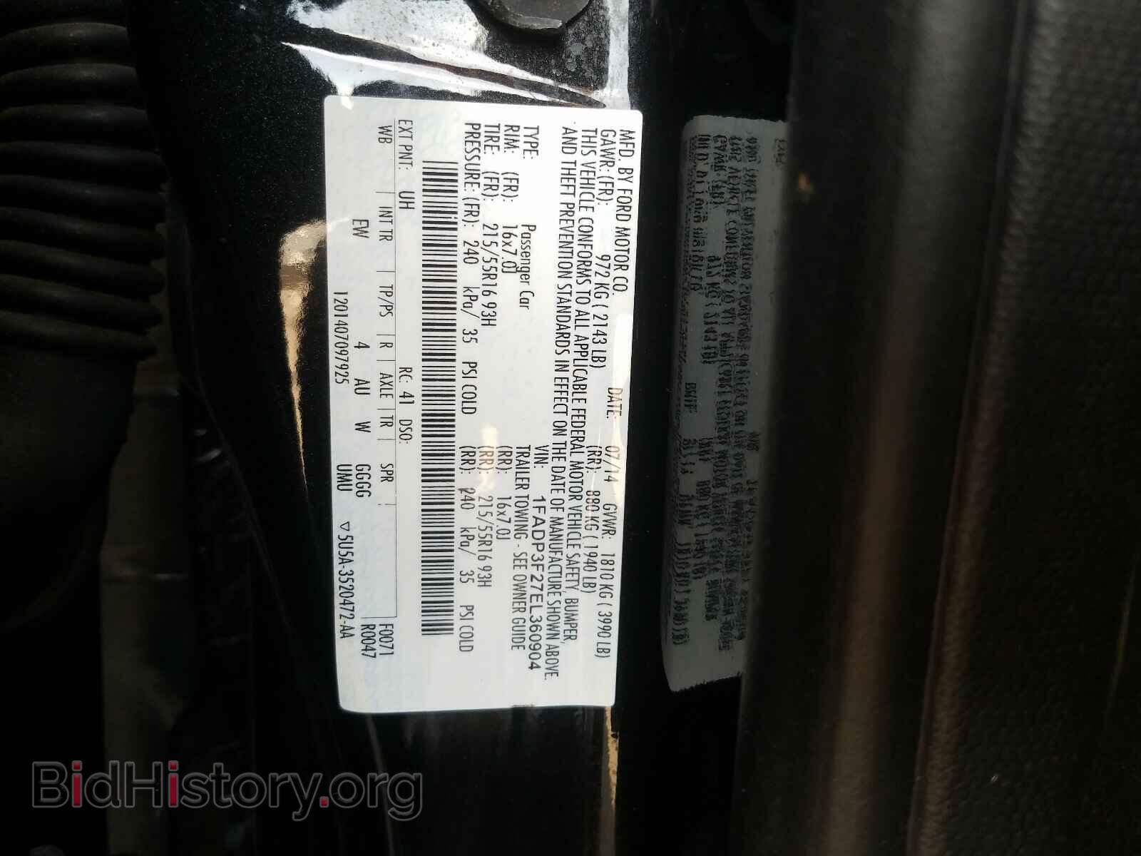 2014 FORD FOCUS - VIN: 1FADP3F27EL360904 - Photo 10