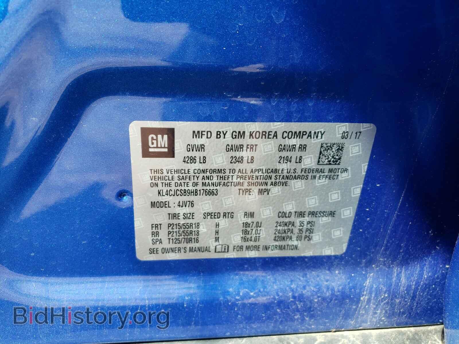 2017 BUICK ENCORE - VIN: KL4CJCSB9HB176663 - Photo 10