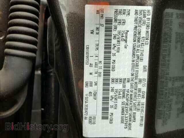 2015 FORD FOCUS - VIN: 1FADP3E2XFL337975 - Фото 10