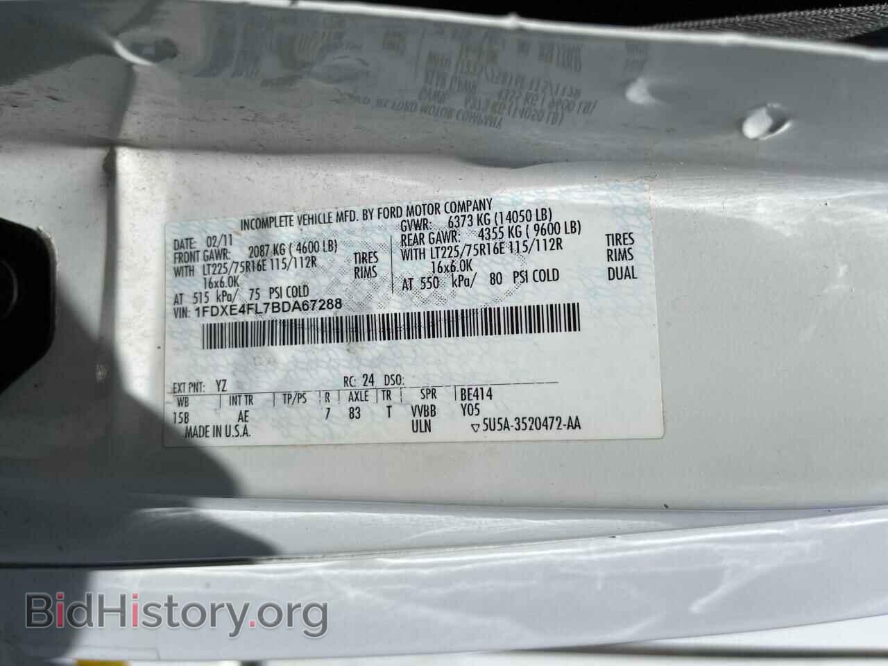 2011 FORD ECONOLINE - VIN: 1FDXE4FL7BDA67288 - Фото 10