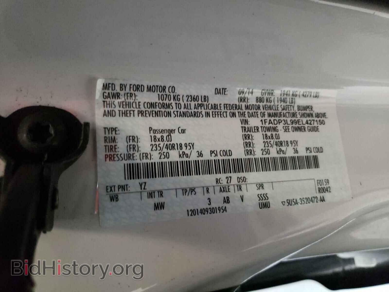 2014 FORD FOCUS - VIN: 1FADP3L99EL427150 - Photo 10