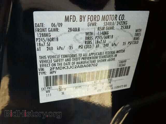 2010 FORD EDGE - VIN: 2FMDK3JC2ABA08702 - Photo 10