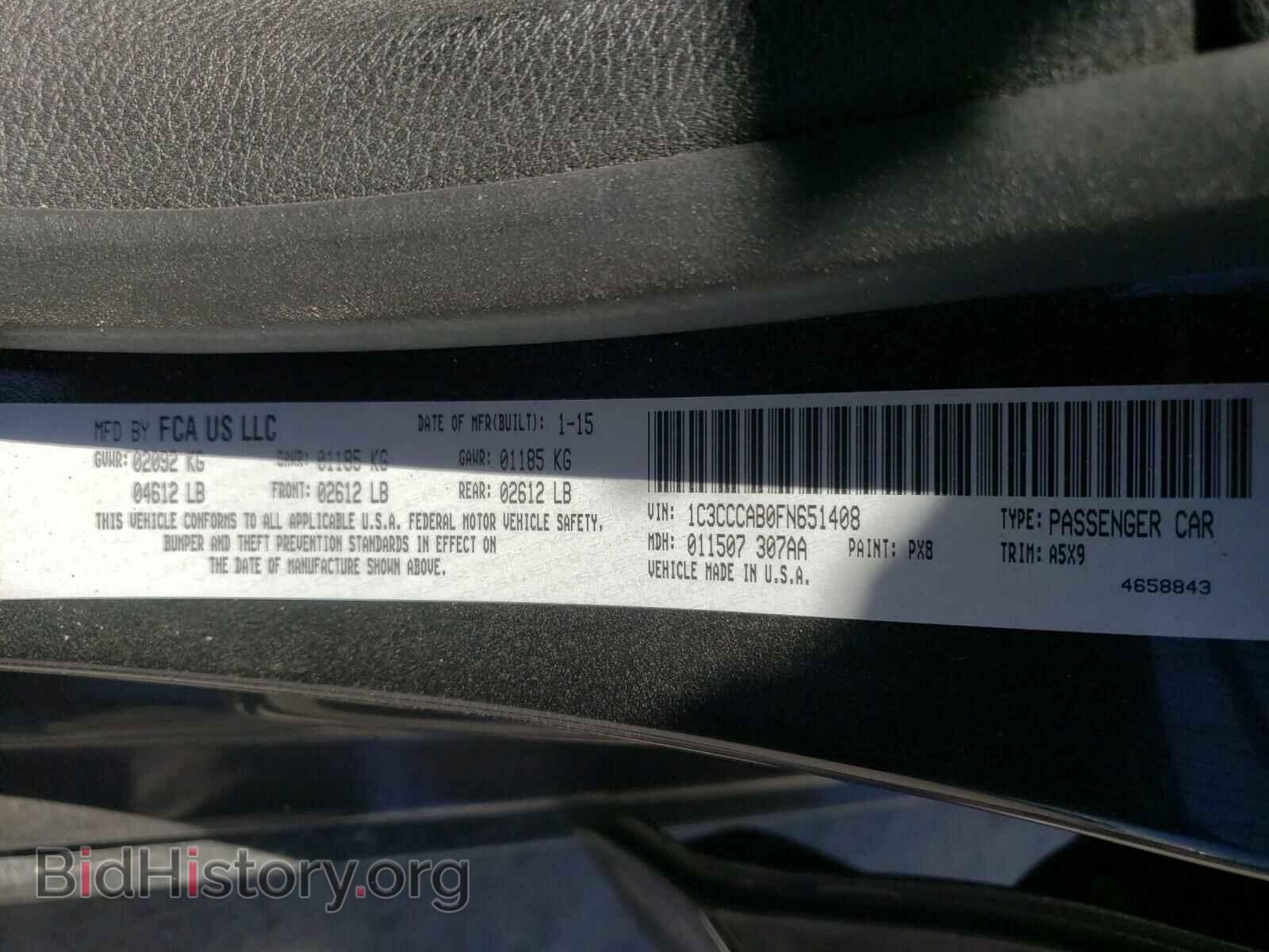 2015 CHRYSLER 200 - VIN: 1C3CCCAB0FN651408 - Фото 10