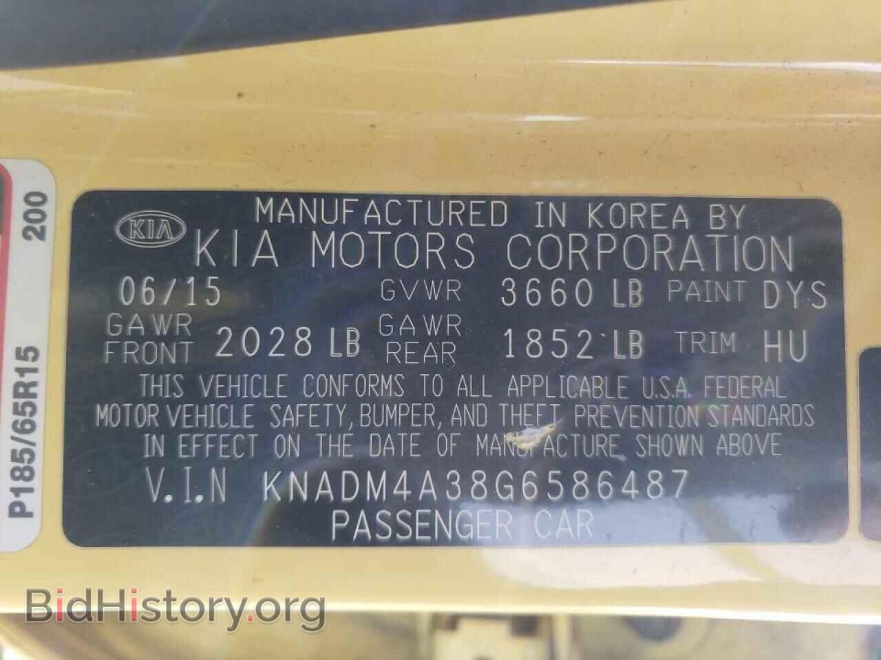 2016 KIA RIO - VIN: KNADM4A38G6586487 - Фото 10