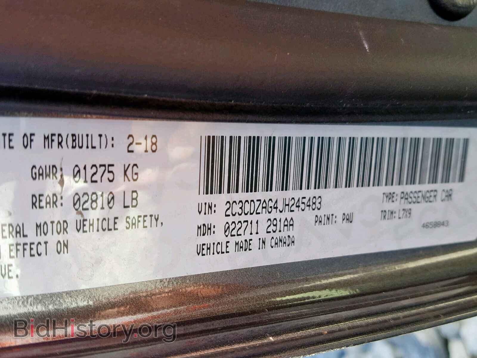 2018 DODGE CHALLENGER - VIN: 2C3CDZAG4JH245483 - Photo 10