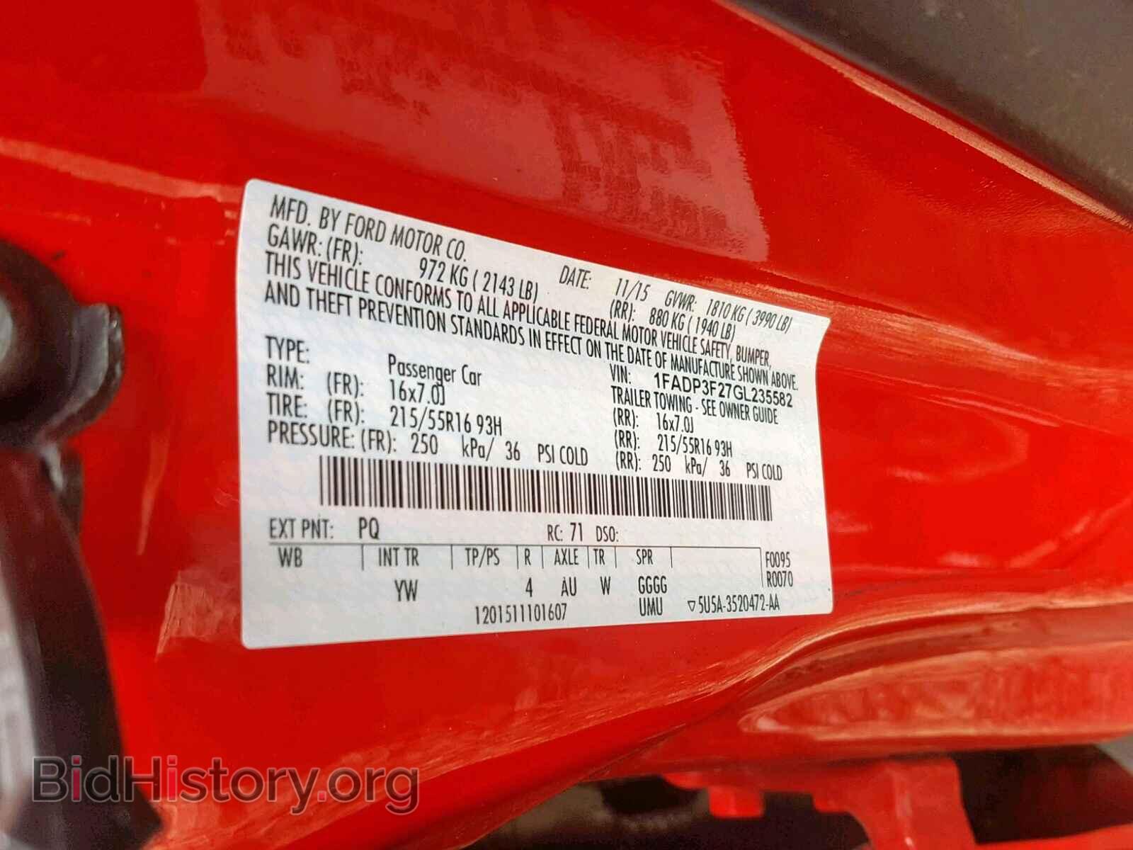 2016 FORD FOCUS SE - VIN: 1FADP3F27GL235582 - Фото 10