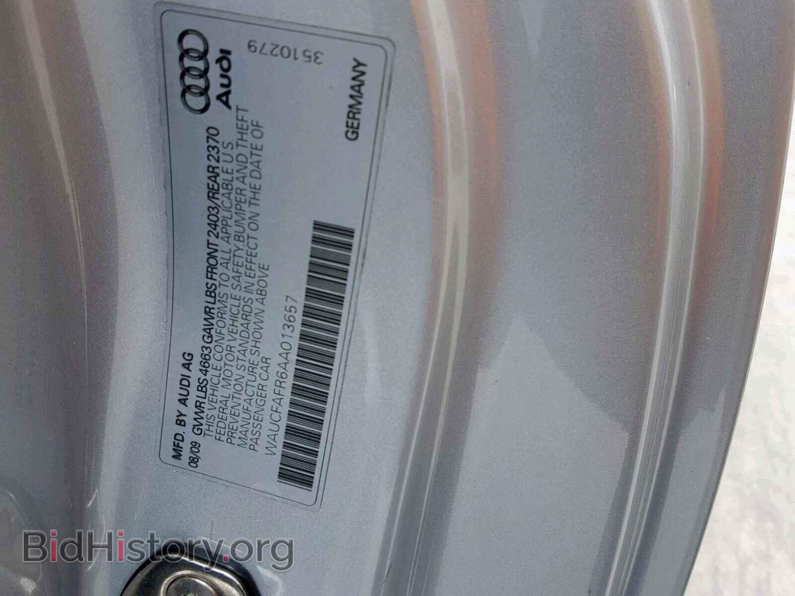 2010 AUDI A5 PREMIUM - VIN: WAUCFAFR6AA013657 - Фото 10
