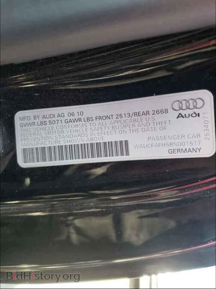 2011 AUDI A5 - VIN: WAUCFAFH5BN001517 - Фото 10