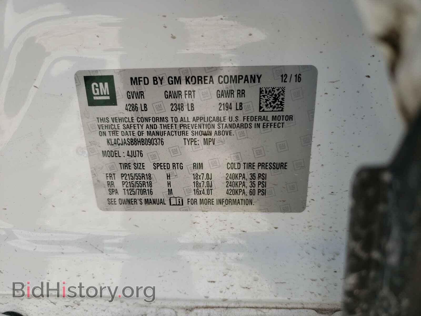 2017 BUICK ENCORE - VIN: KL4CJASB8HB090376 - Photo 10