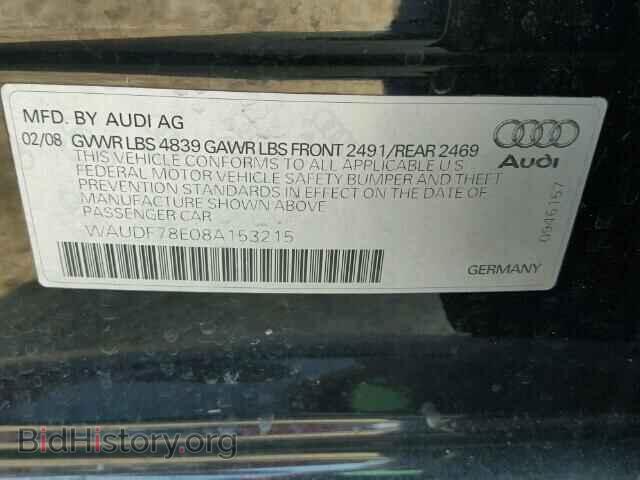 2008 AUDI A4 - VIN: WAUDF78E08A153215 - Фото 10