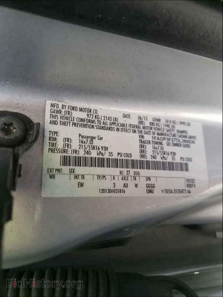 2013 FORD FOCUS - VIN: 1FADP3F27DL360030 - Фото 10