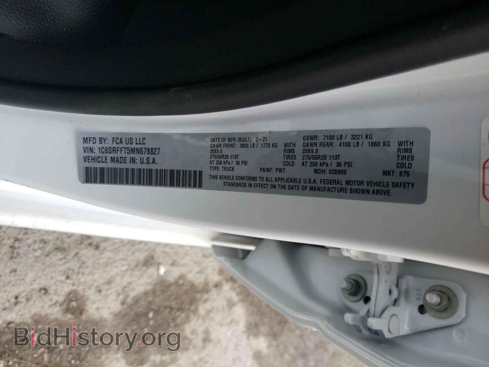 2021 RAM 1500 - VIN: 1C6SRFFT5MN678827 - Photo 10