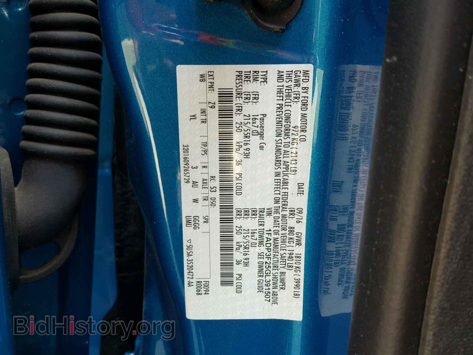 2016 FORD FOCUS - VIN: 1FADP3F25GL391507 - Photo 10