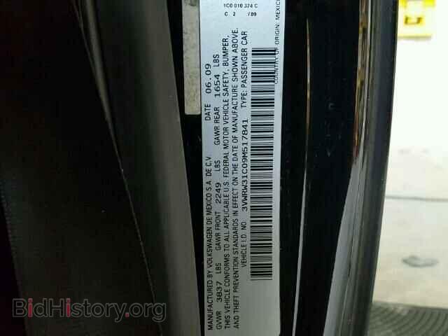 2009 VOLKSWAGEN BEETLE - VIN: 3VWRW31C09M517841 - Фото 10