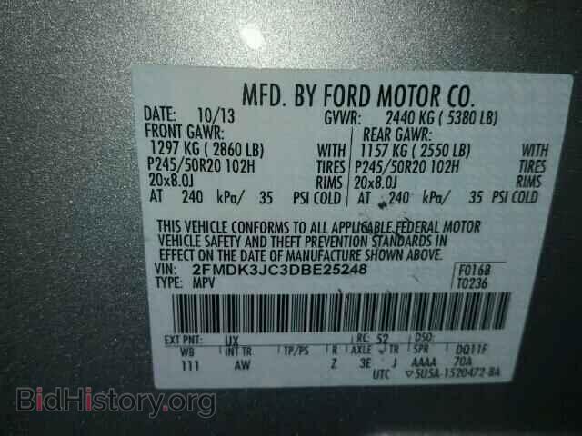 2013 FORD EDGE - VIN: 2FMDK3JC3DBE25248 - Photo 10