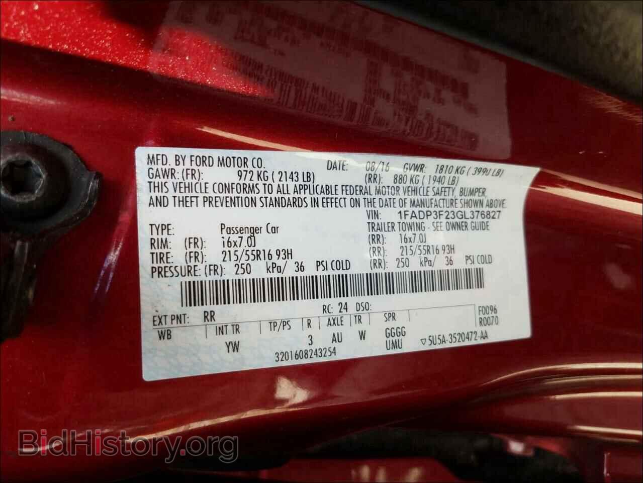 2016 FORD FOCUS - VIN: 1FADP3F23GL376827 - Фото 10