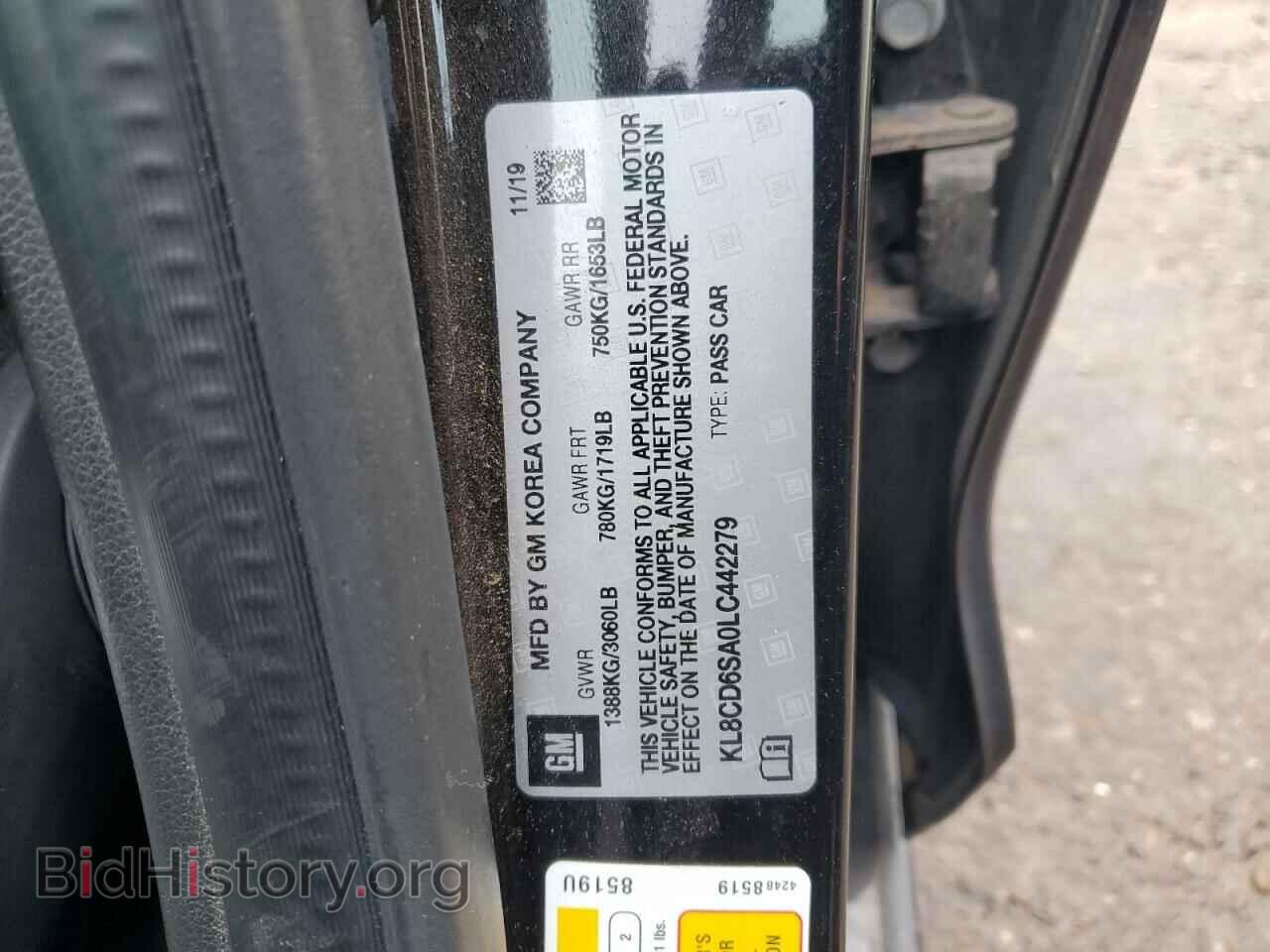 2020 CHEVROLET SPARK - VIN: KL8CD6SA0LC442279 - Фото 12