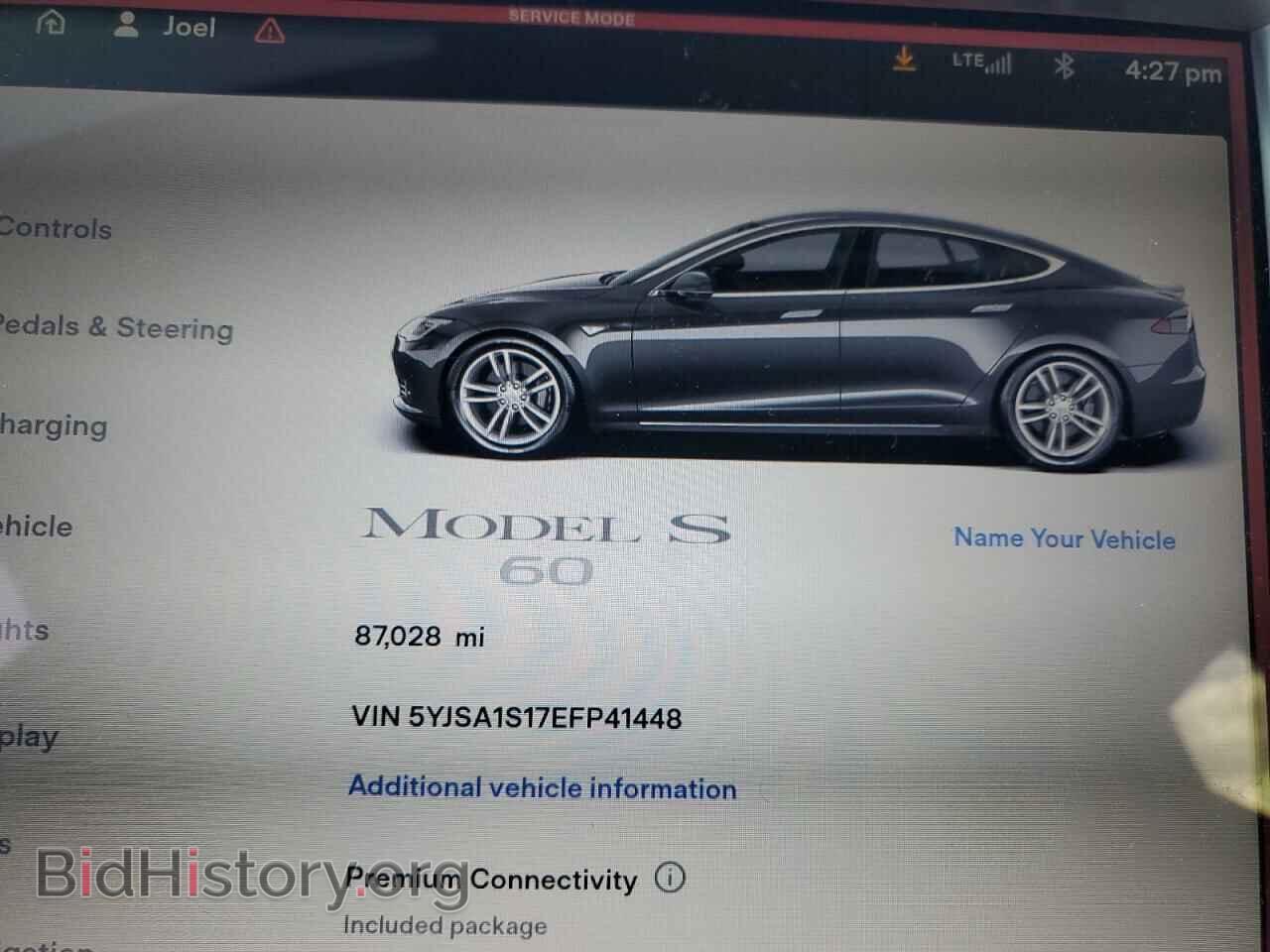 2014 TESLA MODEL S - VIN: 5YJSA1S17EFP41448 - Фото 9