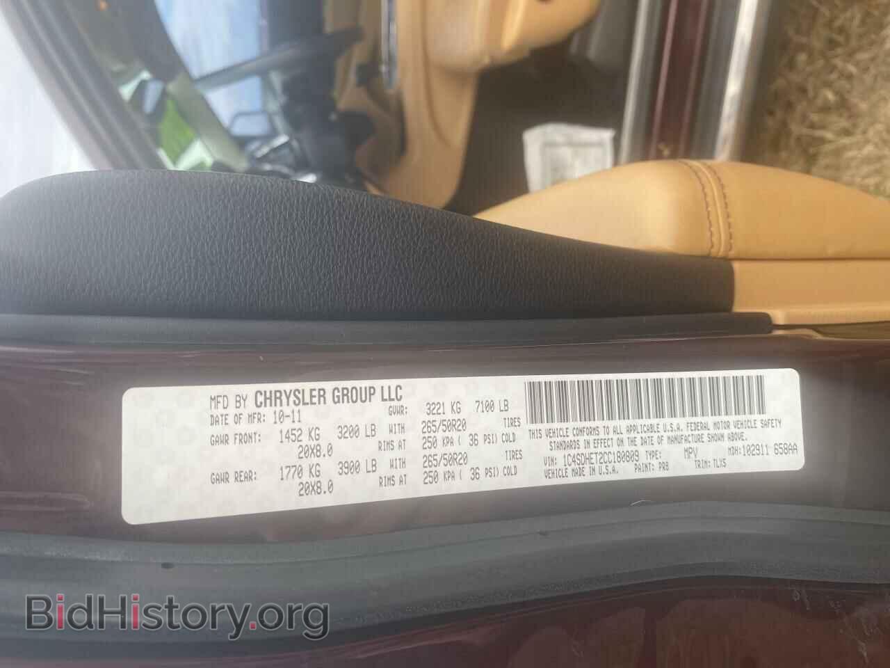 2012 DODGE DURANGO - VIN: 1C4SDHET2CC180809 - Photo 10