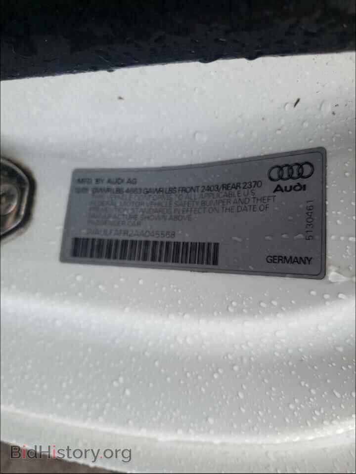 2010 AUDI A5 - VIN: WAULFAFR2AA045568 - Фото 10