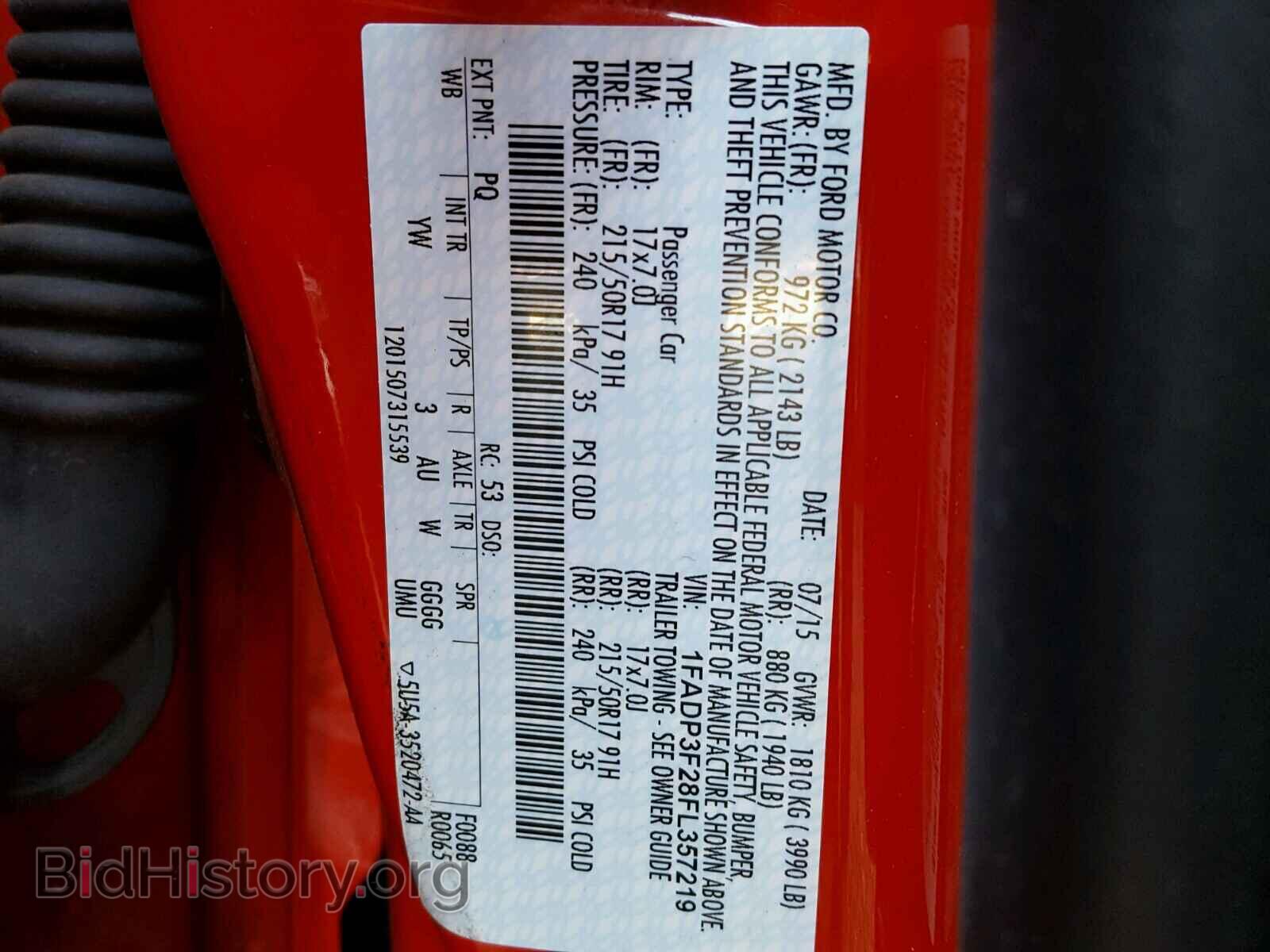 2015 FORD FOCUS - VIN: 1FADP3F28FL357219 - Фото 10