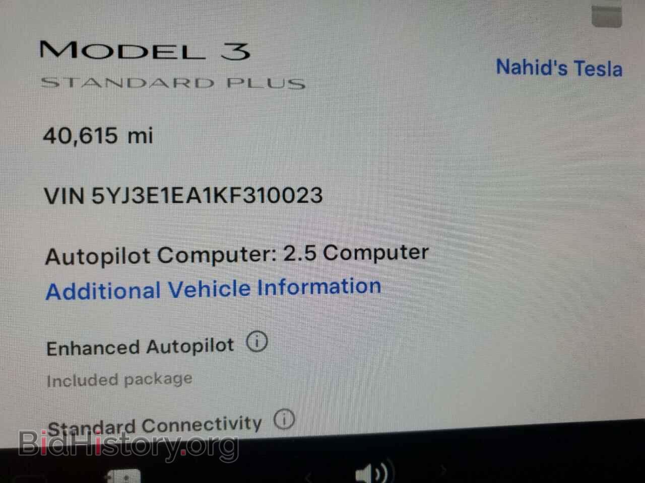 2019 TESLA MODEL 3 - VIN: 5YJ3E1EA1KF310023 - Photo 9