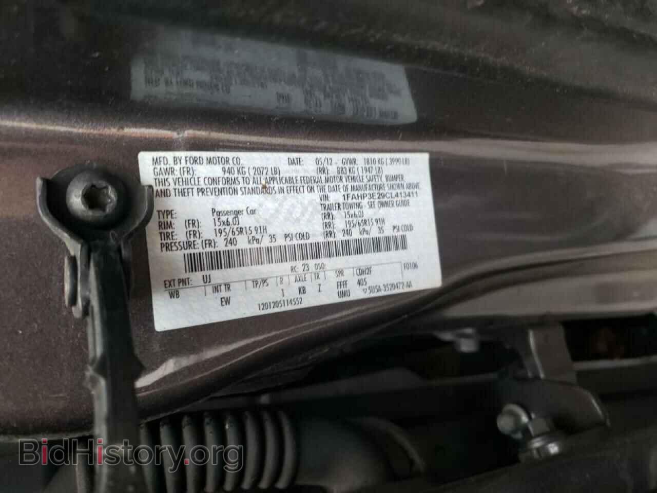 2012 FORD FOCUS - VIN: 1FAHP3E29CL413411 - Фото 10