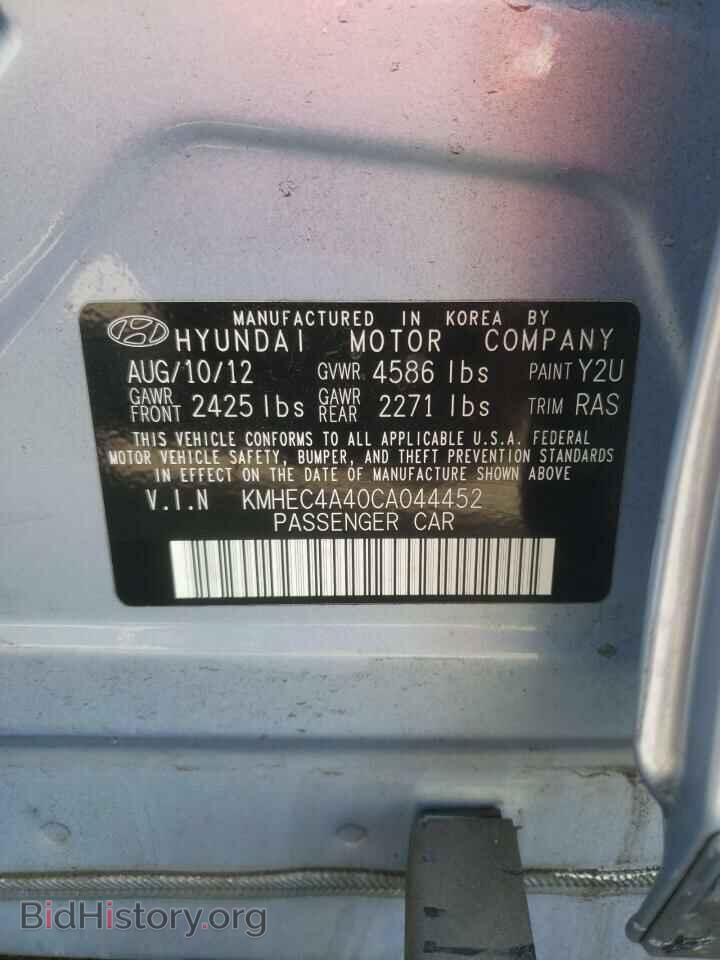 2012 HYUNDAI SONATA - VIN: KMHEC4A40CA044452 - Фото 10