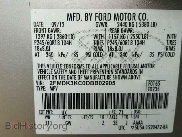 2013 FORD EDGE - VIN: 2FMDK3KC0DBB02905 - Photo 10