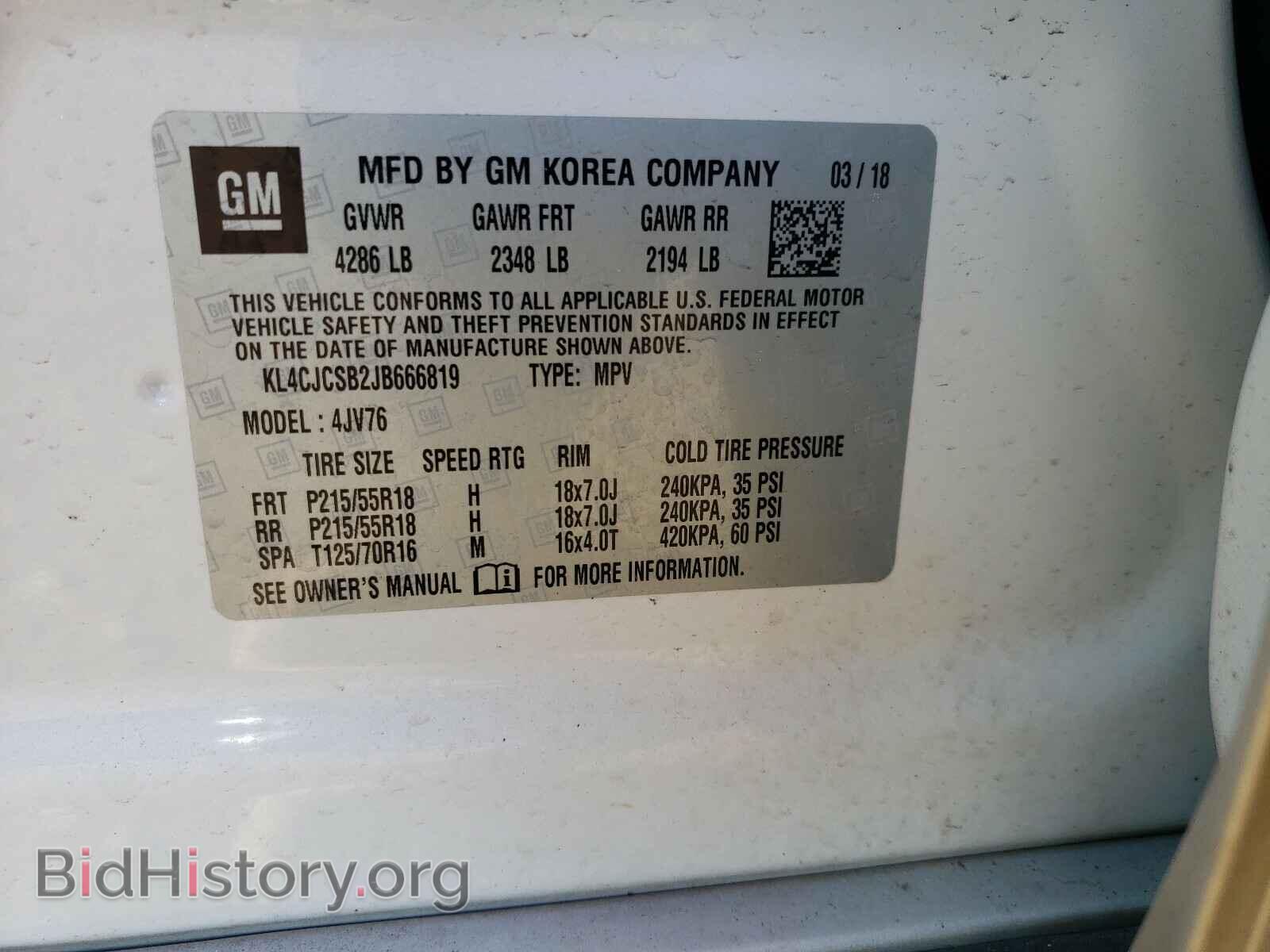 2018 BUICK ENCORE - VIN: KL4CJCSB2JB666819 - Photo 10