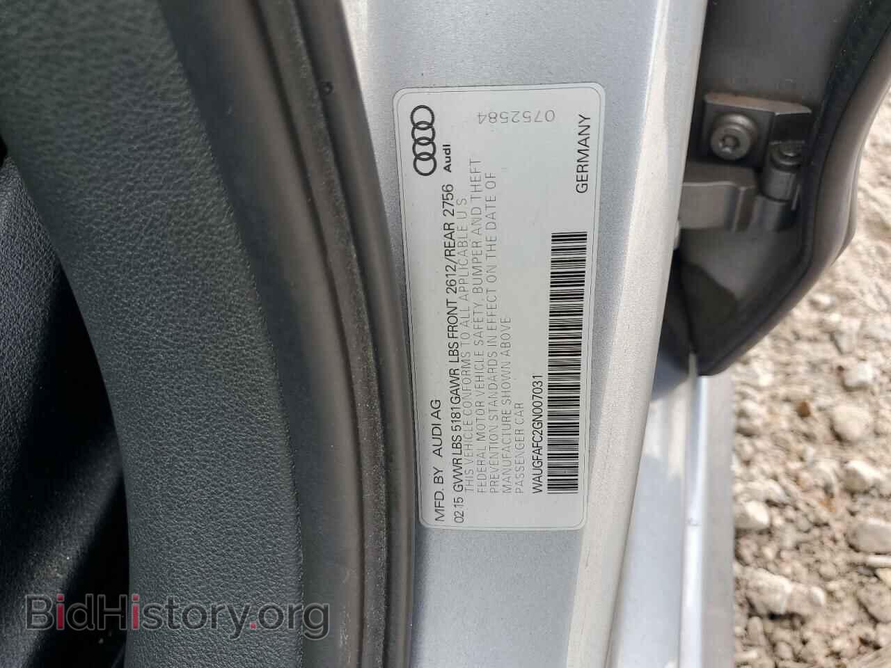 2016 AUDI A6 - VIN: WAUGFAFC2GN007031 - Фото 12