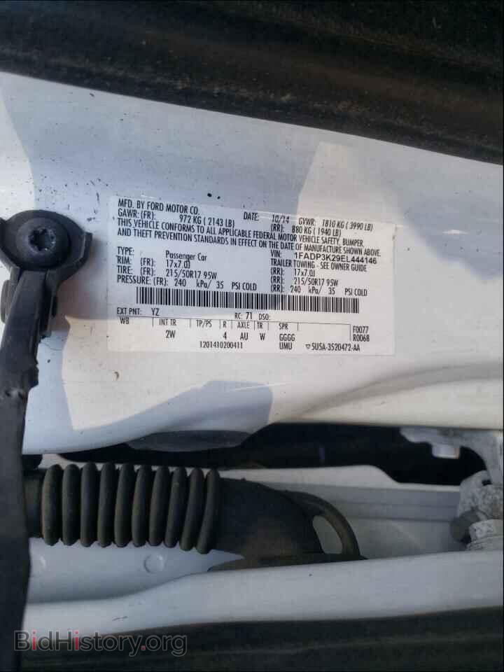 2014 FORD FOCUS - VIN: 1FADP3K29EL444146 - Фото 10