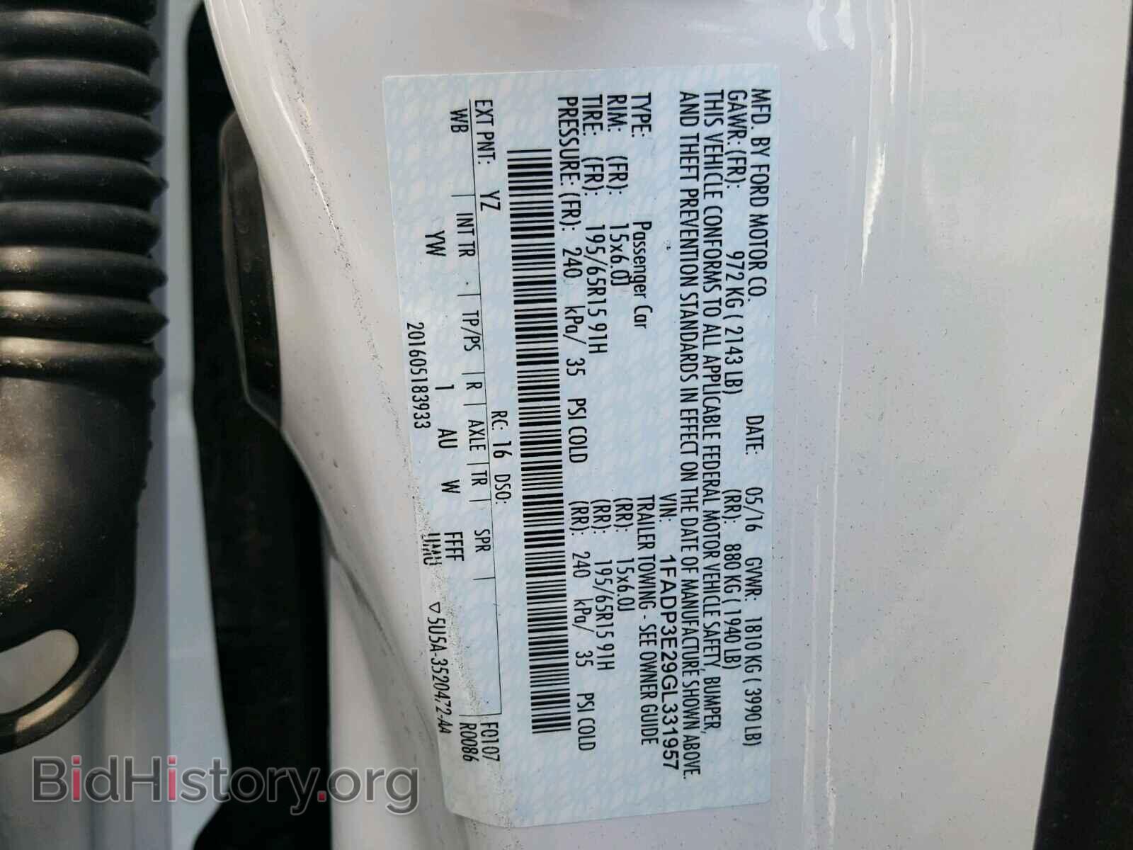 2016 FORD FOCUS - VIN: 1FADP3E29GL331957 - Photo 10